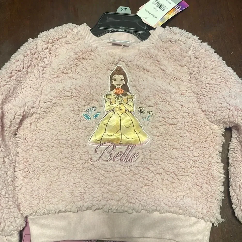 #7 Disney’s Beauty & the Beast Belle 2 piece Long sleeve Shirt & Leggings Size 5